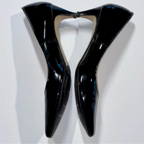 Cole Haan NikeAir Kitten Heel Pumps Sz 9.5 AA Black Patent Leather - Picture 2 of 9